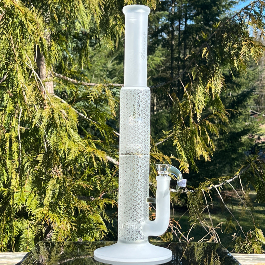 Sovereignty Glass 8 Arm Jumbo Stemline Partial Accent w/ Double Bore/ Seal Accent & Pattern Blast