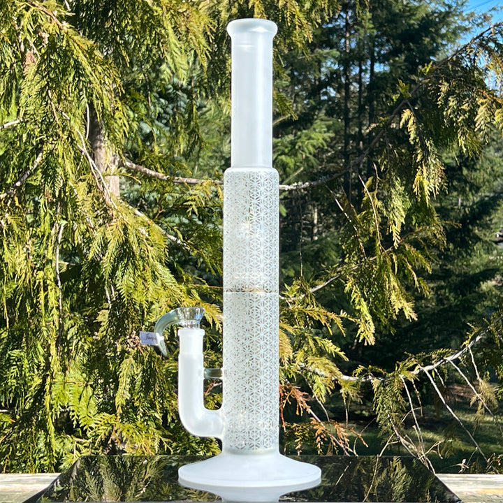 Sovereignty Glass 8 Arm Jumbo Stemline Partial Accent w/ Double Bore/ Seal Accent & Pattern Blast