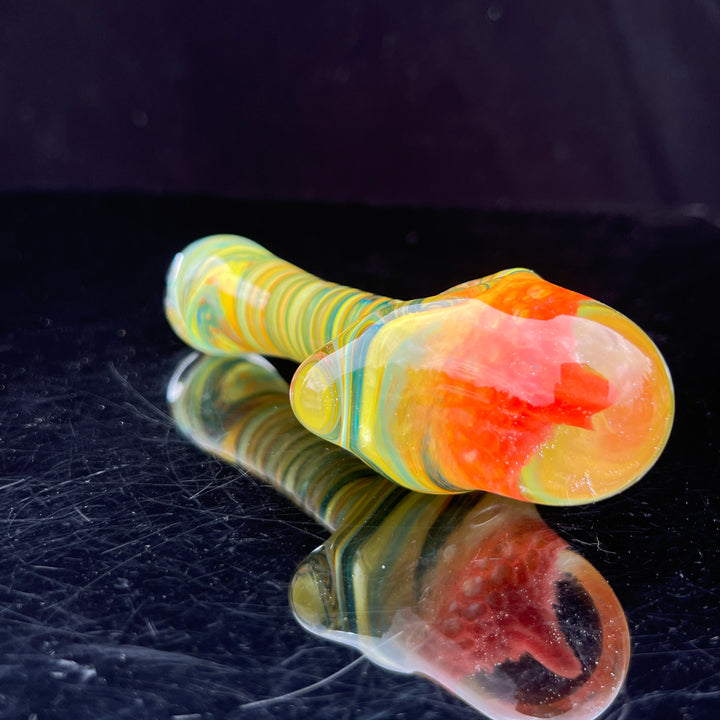 Orange Alien Brain Honeycomb Glass Pipe Plug a Nug   