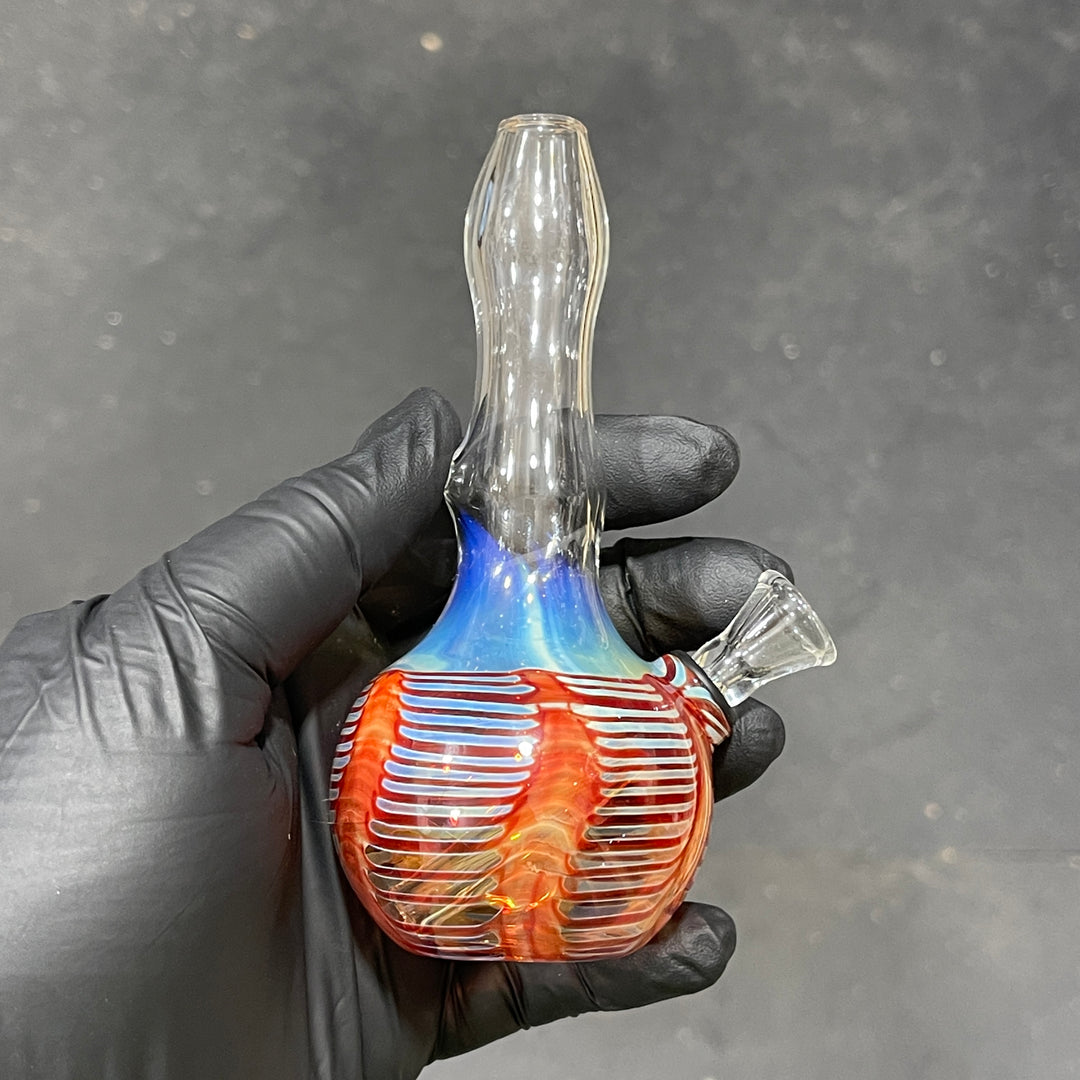 5" Fumed Color Rake Mini Bong Glass Pipe Mary Jane's Glass