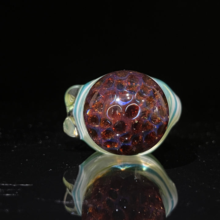 Jupiter Alien Brain Honeycomb Glass Pipe Plug a Nug   