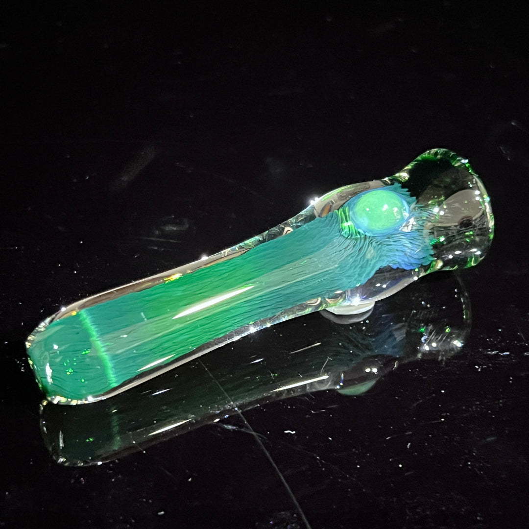 Thick Exp Green Chillum Glass Pipe Chuck Glass   