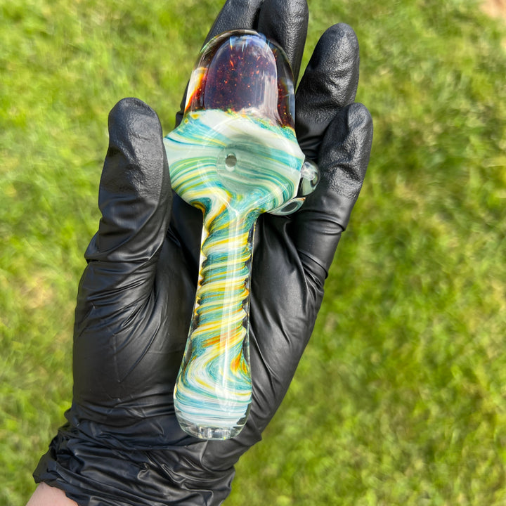 Jupiter Alien Brain Honeycomb Glass Pipe Plug a Nug   