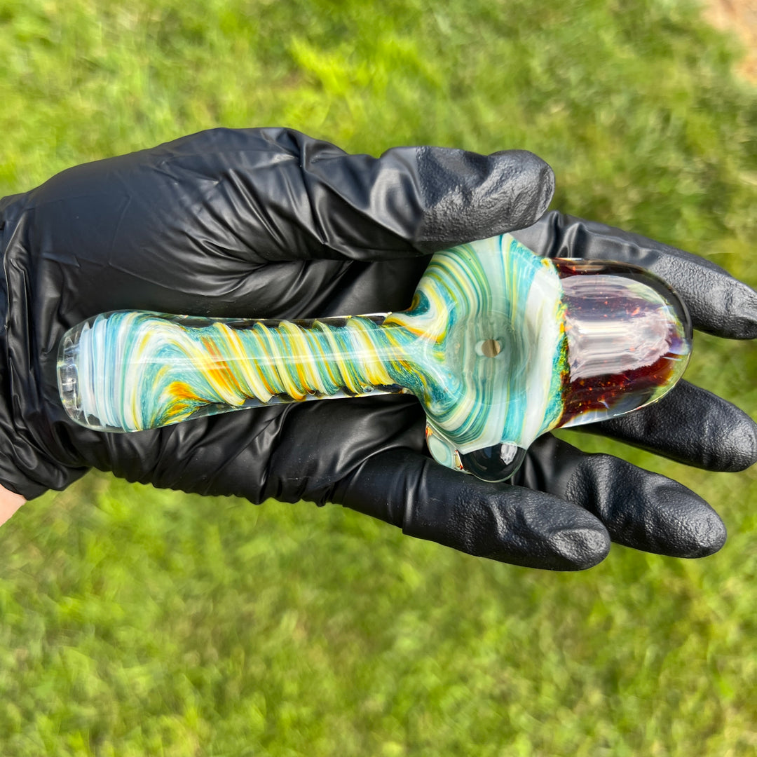 Jupiter Alien Brain Honeycomb Glass Pipe Plug a Nug   