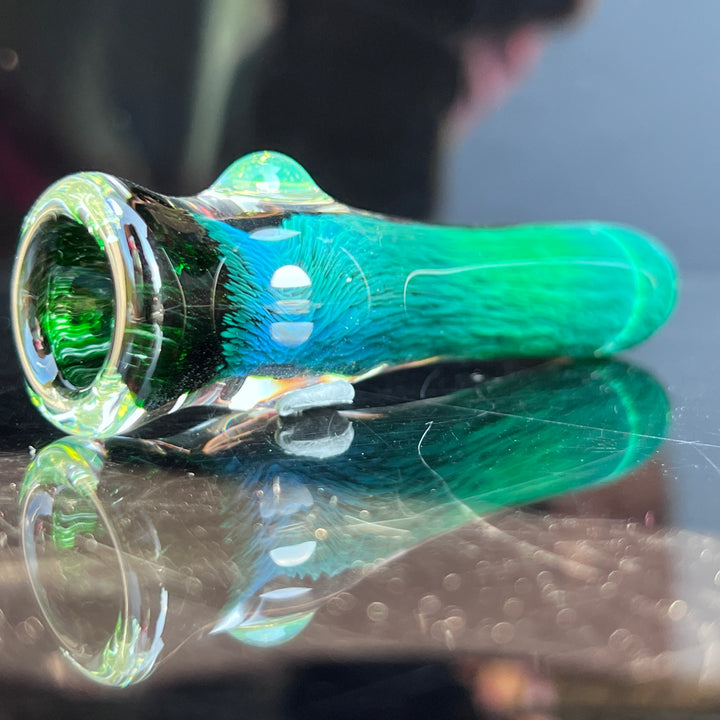 Thick Exp Green Chillum Glass Pipe Chuck Glass   