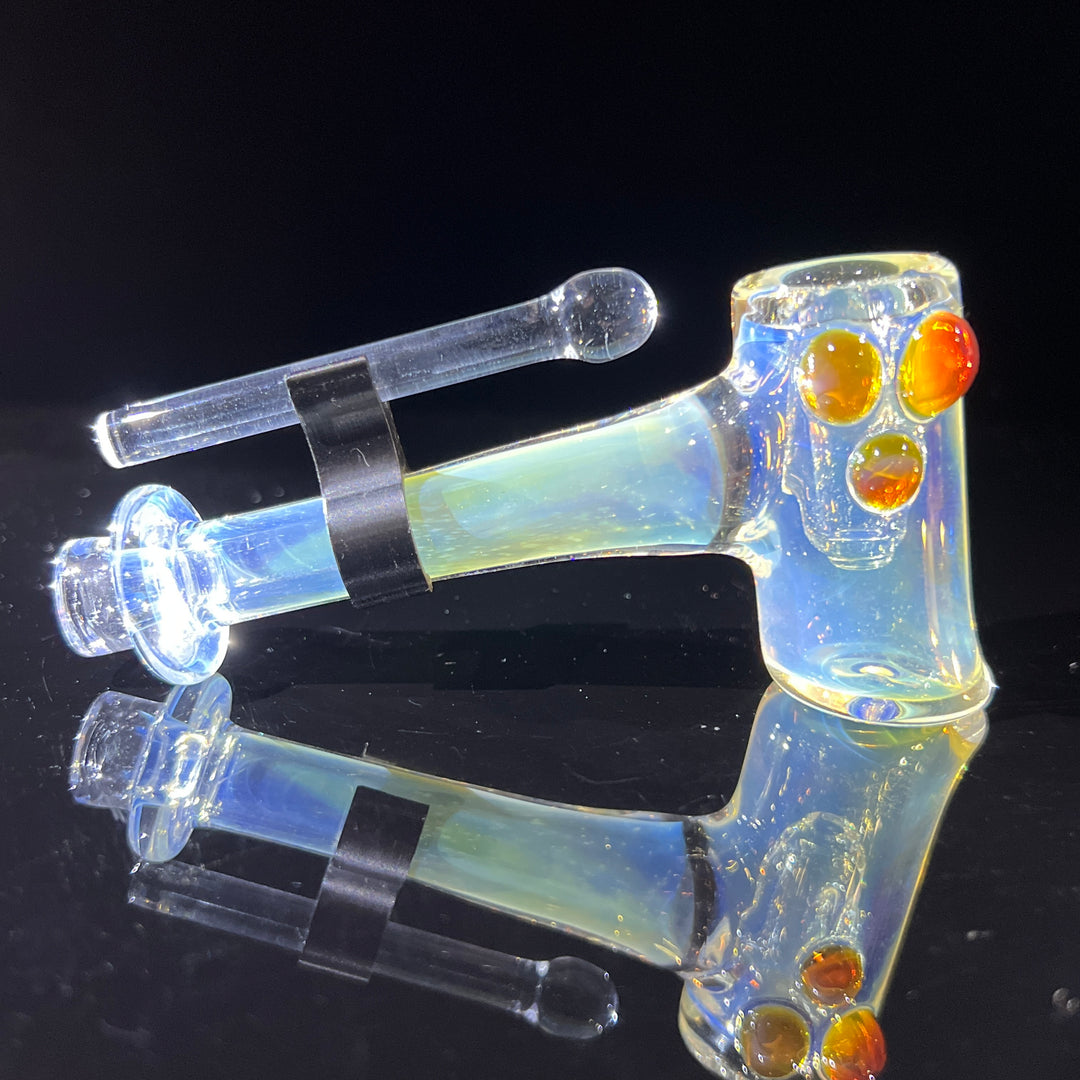 Silver Fumed Hash Hammer Glass Pipe KOP Glass   