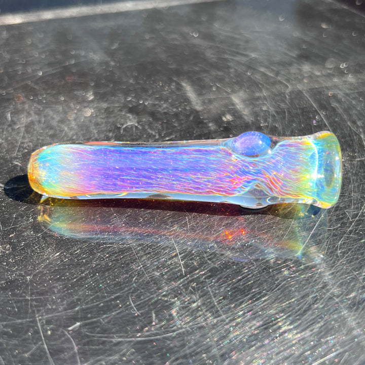 Thick Purple Chillum Glass Pipe Chuck Glass   