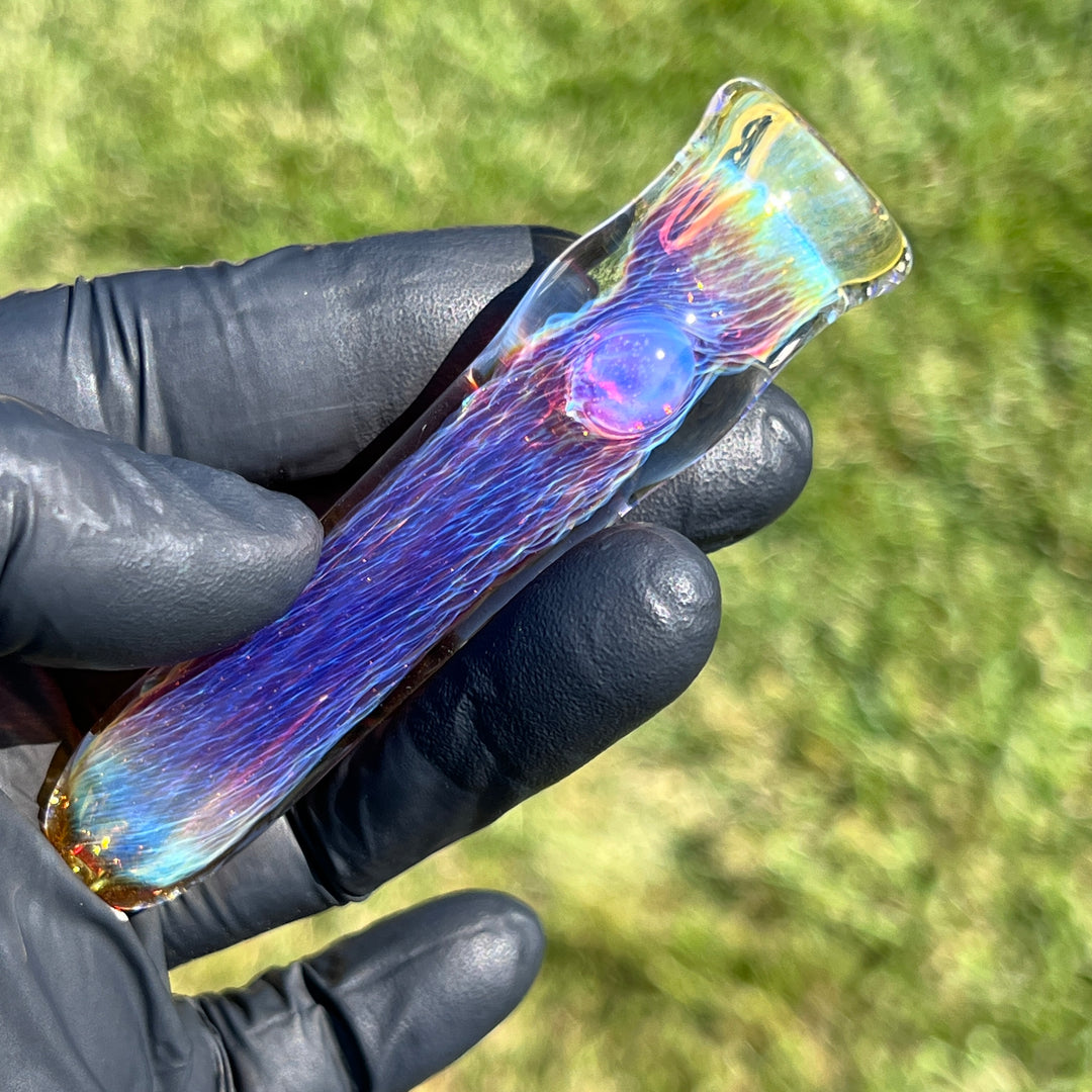 Thick Purple Chillum Glass Pipe Chuck Glass   