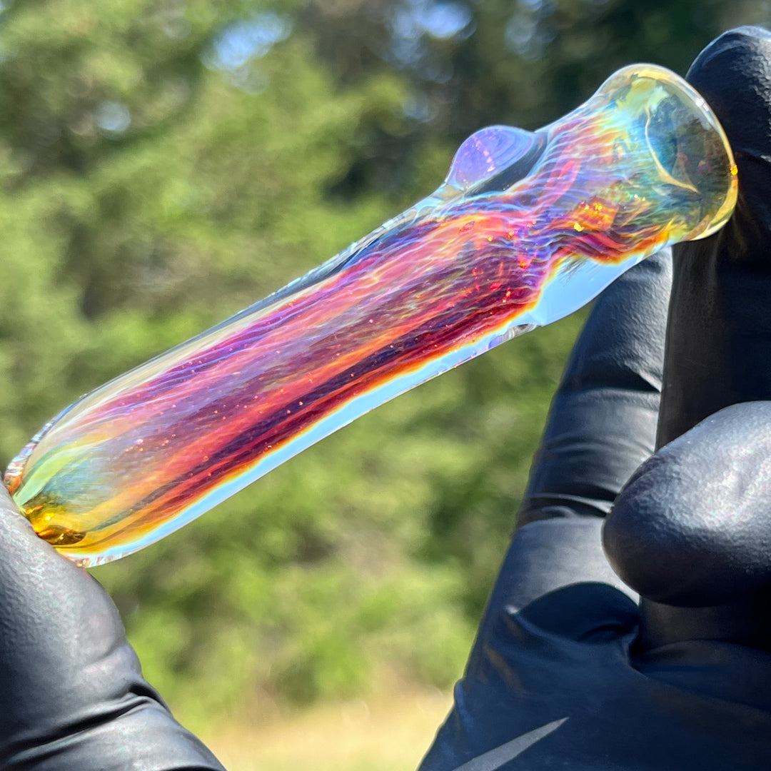 Thick Purple Chillum Glass Pipe Chuck Glass   