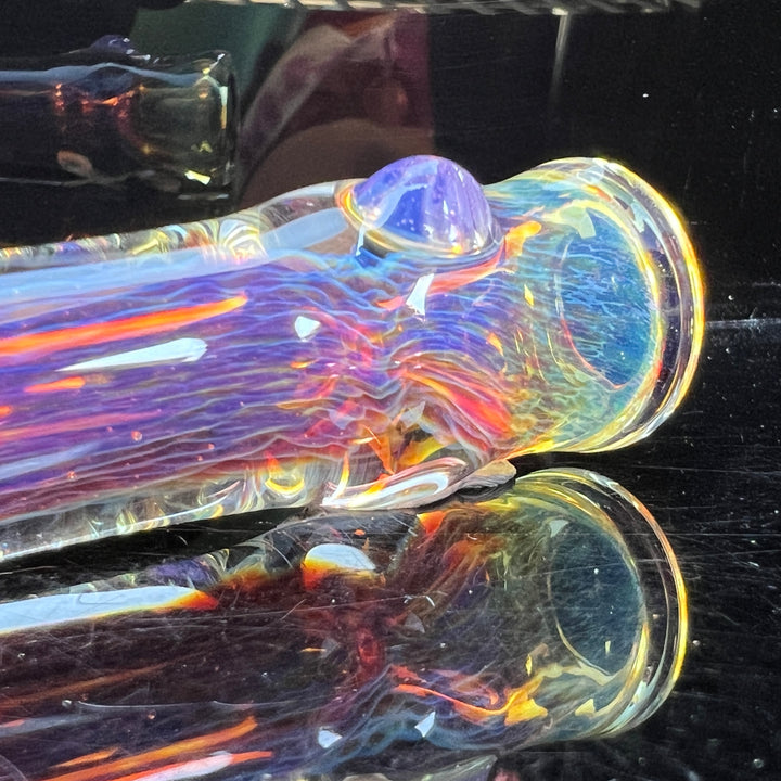 Thick Purple Chillum Glass Pipe Chuck Glass   