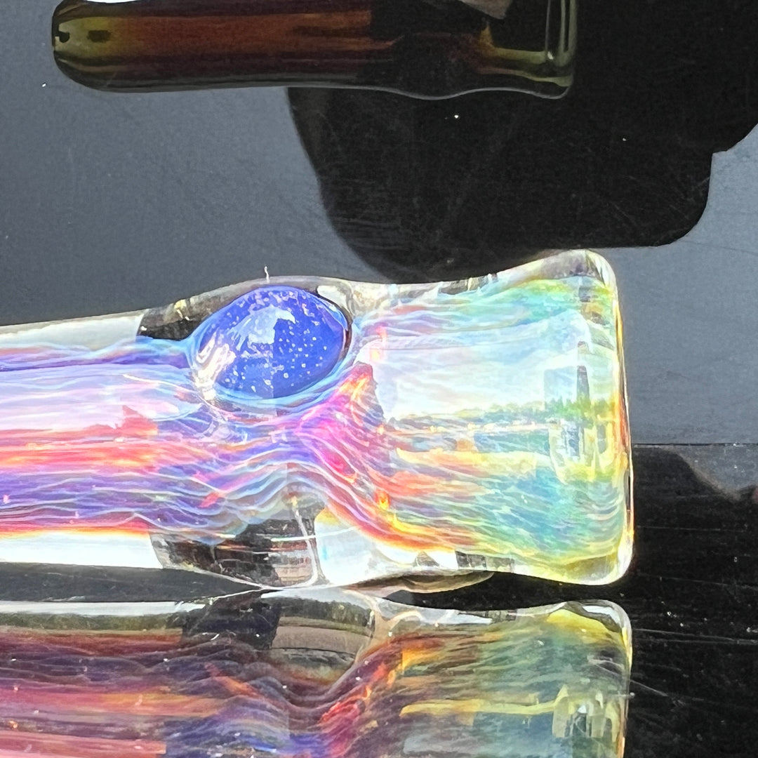 Thick Purple Chillum Glass Pipe Chuck Glass   