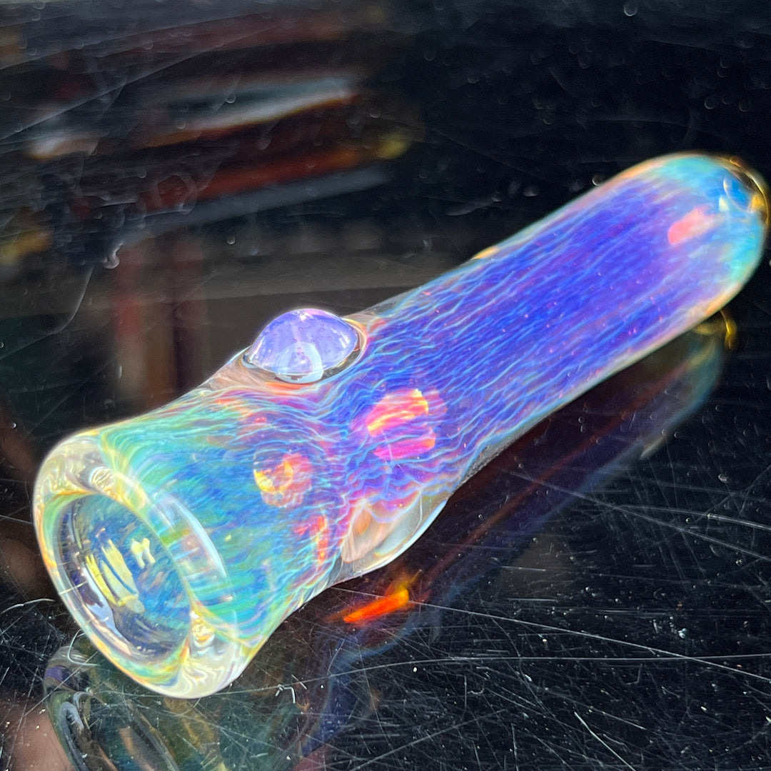 Thick Purple Chillum Glass Pipe Chuck Glass   