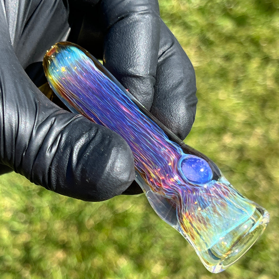 Thick Purple Chillum Glass Pipe Chuck Glass   