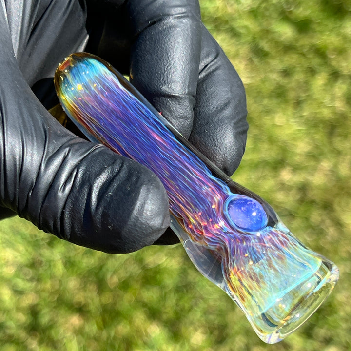 Thick Purple Chillum Glass Pipe Chuck Glass   