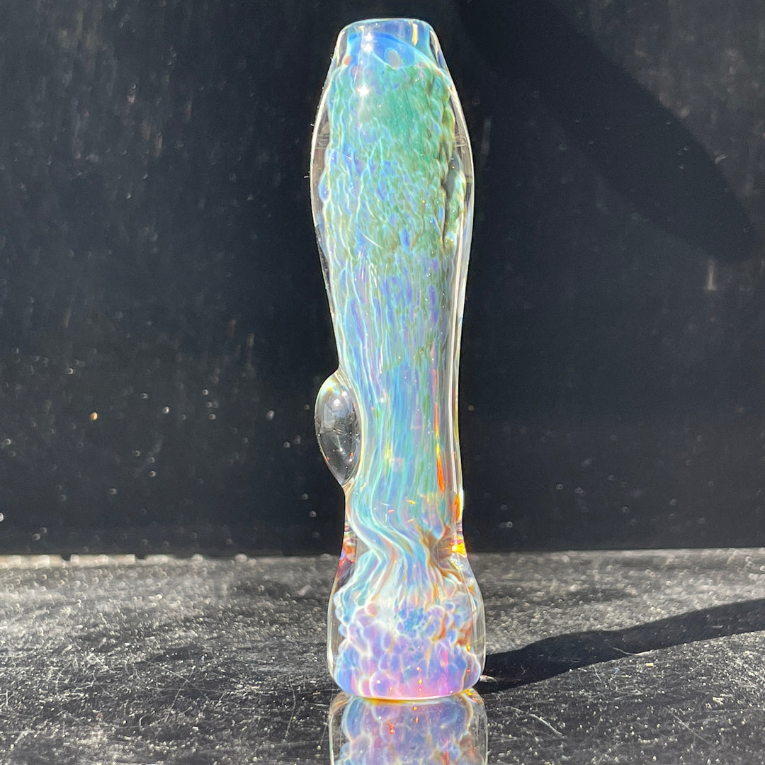 Smoky Purple Nebula Chillum Glass Pipe Tako Glass   