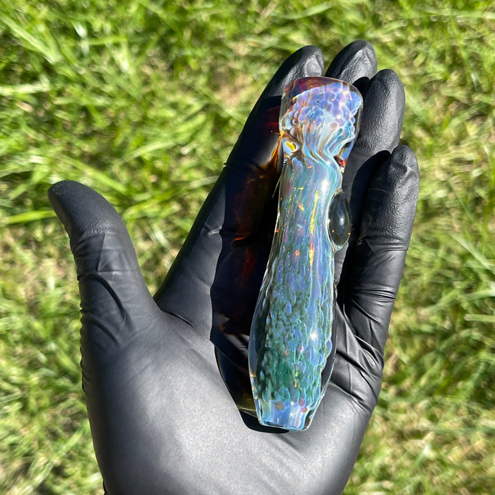 Smoky Purple Nebula Chillum Glass Pipe Tako Glass   