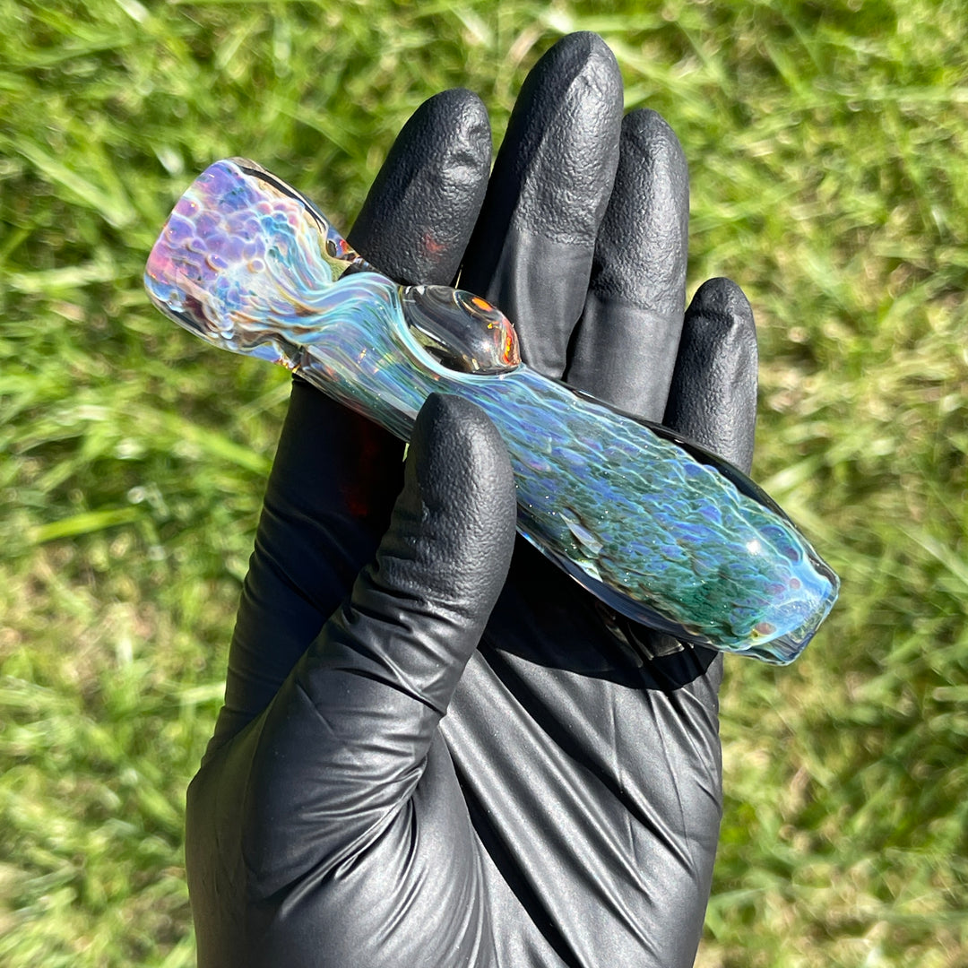 Smoky Purple Nebula Chillum Glass Pipe Tako Glass   