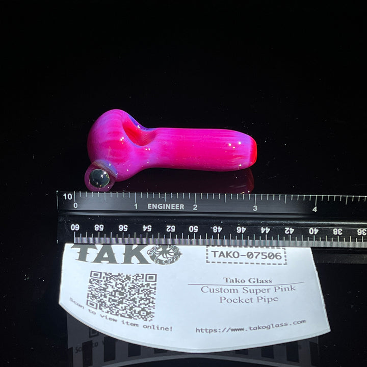 Custom Super Pink Pocket Pipe Glass Pipe Tako Glass