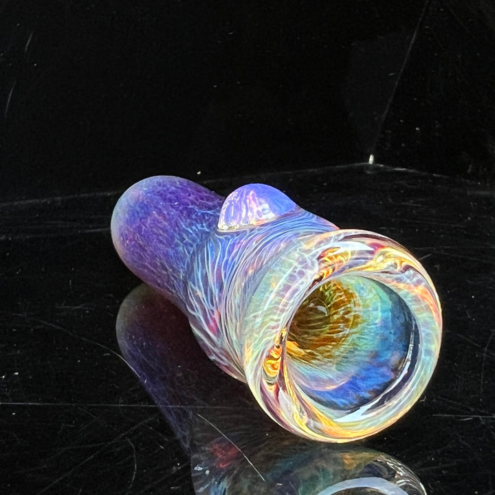 Thick Purple Chillum Glass Pipe Chuck Glass   