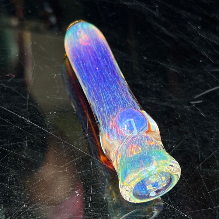 Thick Purple Chillum Glass Pipe Chuck Glass   