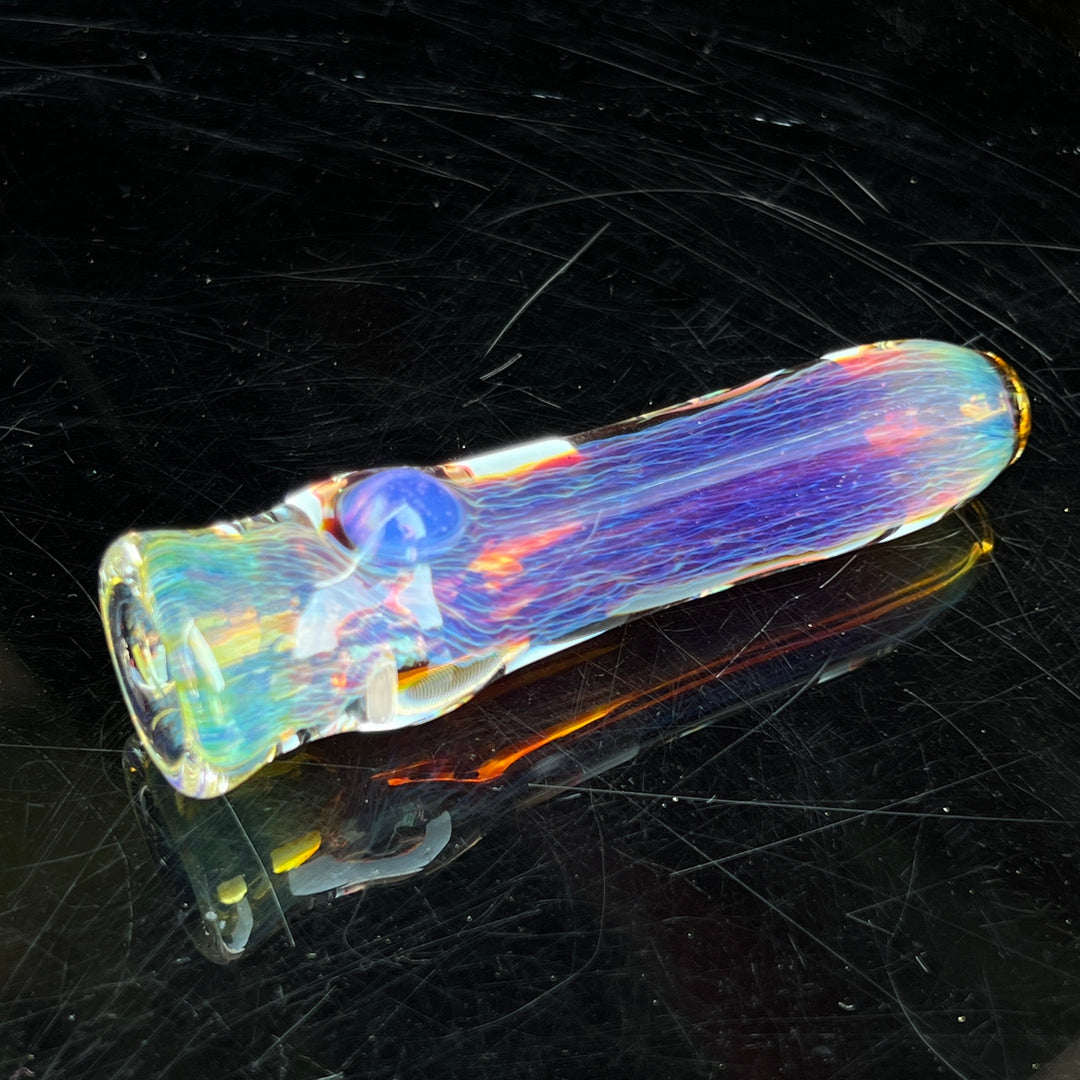 Thick Purple Chillum Glass Pipe Chuck Glass   