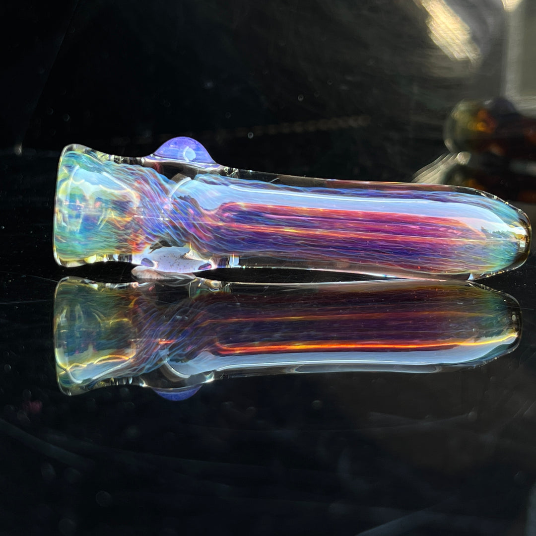 Thick Purple Chillum Glass Pipe Chuck Glass   