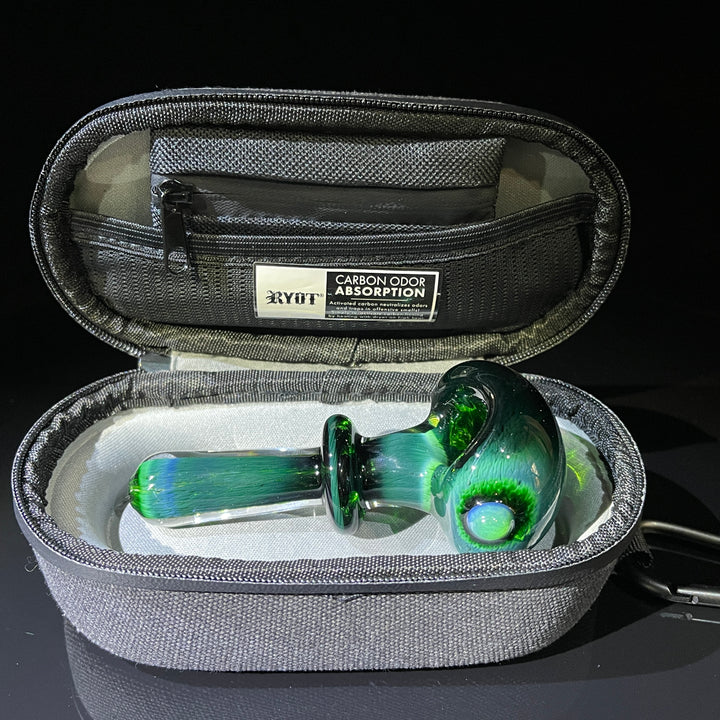 Thick Exp Green Pipe + Ryot HeadCase Combo Glass Pipe Chuck Glass