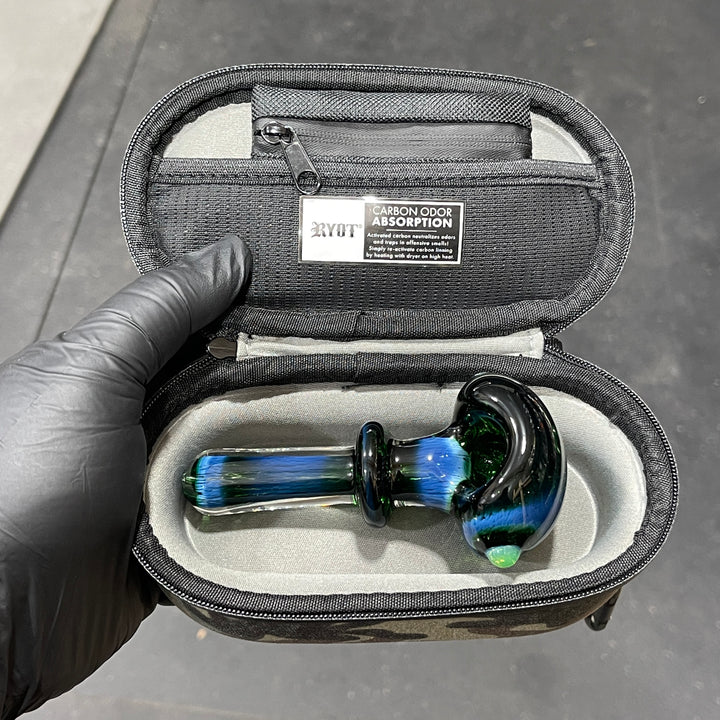 Thick Exp Green Pipe + Ryot HeadCase Combo Glass Pipe Chuck Glass