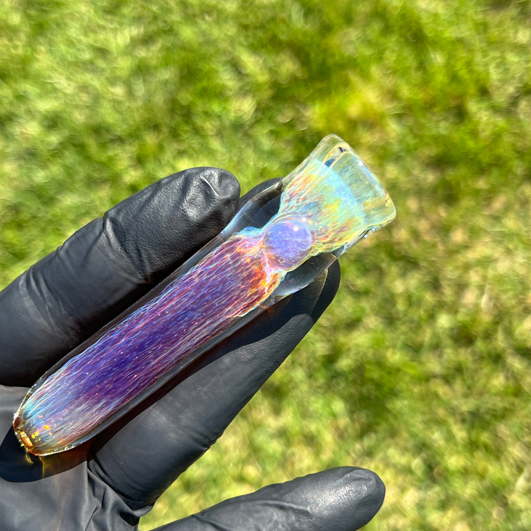 Thick Purple Chillum Glass Pipe Chuck Glass   