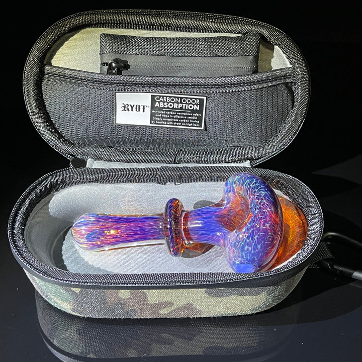 Thick Purple Pipe + Ryot HeadCase Combo Glass Pipe Chuck Glass