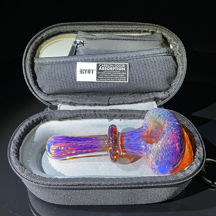 Thick Purple Pipe + Ryot HeadCase Combo Glass Pipe Chuck Glass