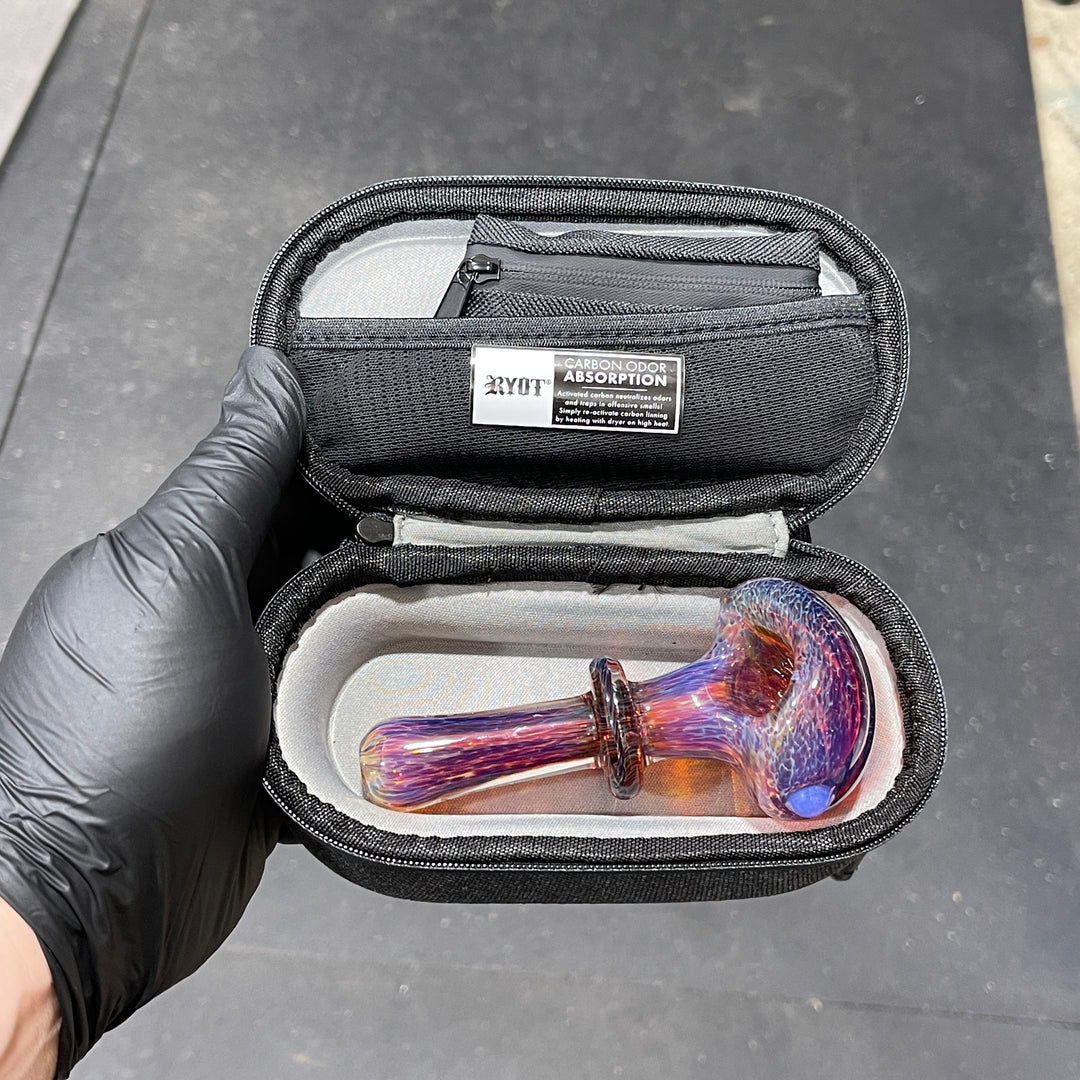 Thick Purple Pipe + Ryot HeadCase Combo Glass Pipe Chuck Glass