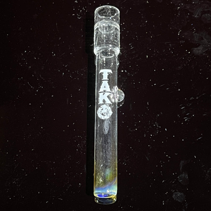 Tako Logo 4 Hole Chillum - Free Shipping Glass Pipe Tako Glass Glow In The Dark