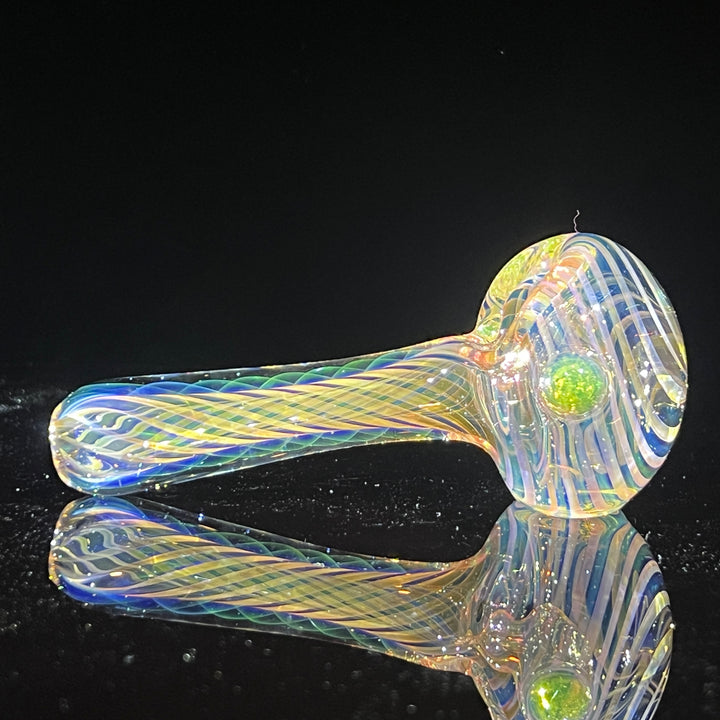 Thick Fume Pipe Green Slyme Marble Glass Pipe Chuck Glass