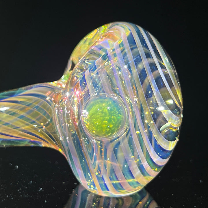 Thick Fume Pipe Green Slyme Marble Glass Pipe Chuck Glass