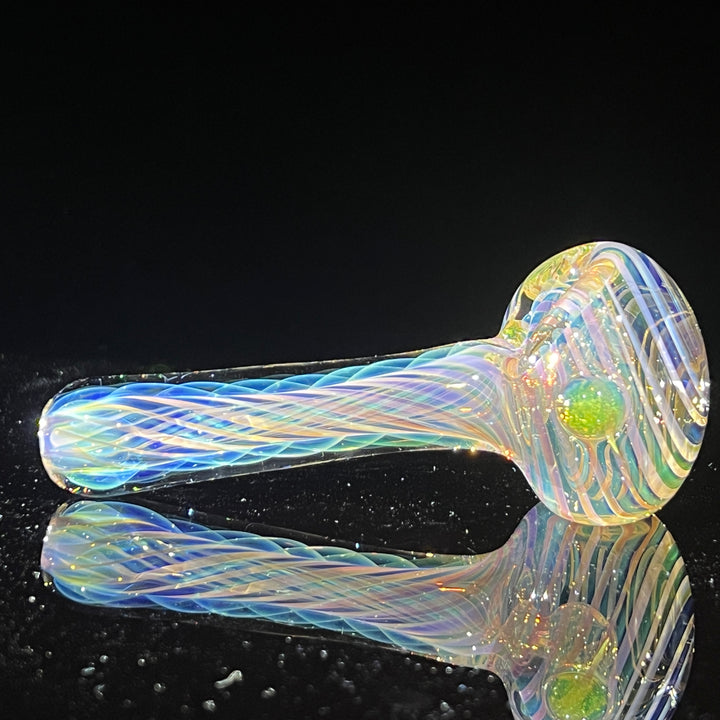 Thick Fume Pipe Green Slyme Marble Glass Pipe Chuck Glass