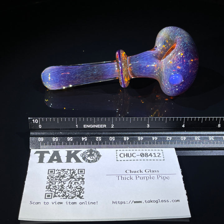 Thick Purple Pipe Glass Pipe Chuck Glass