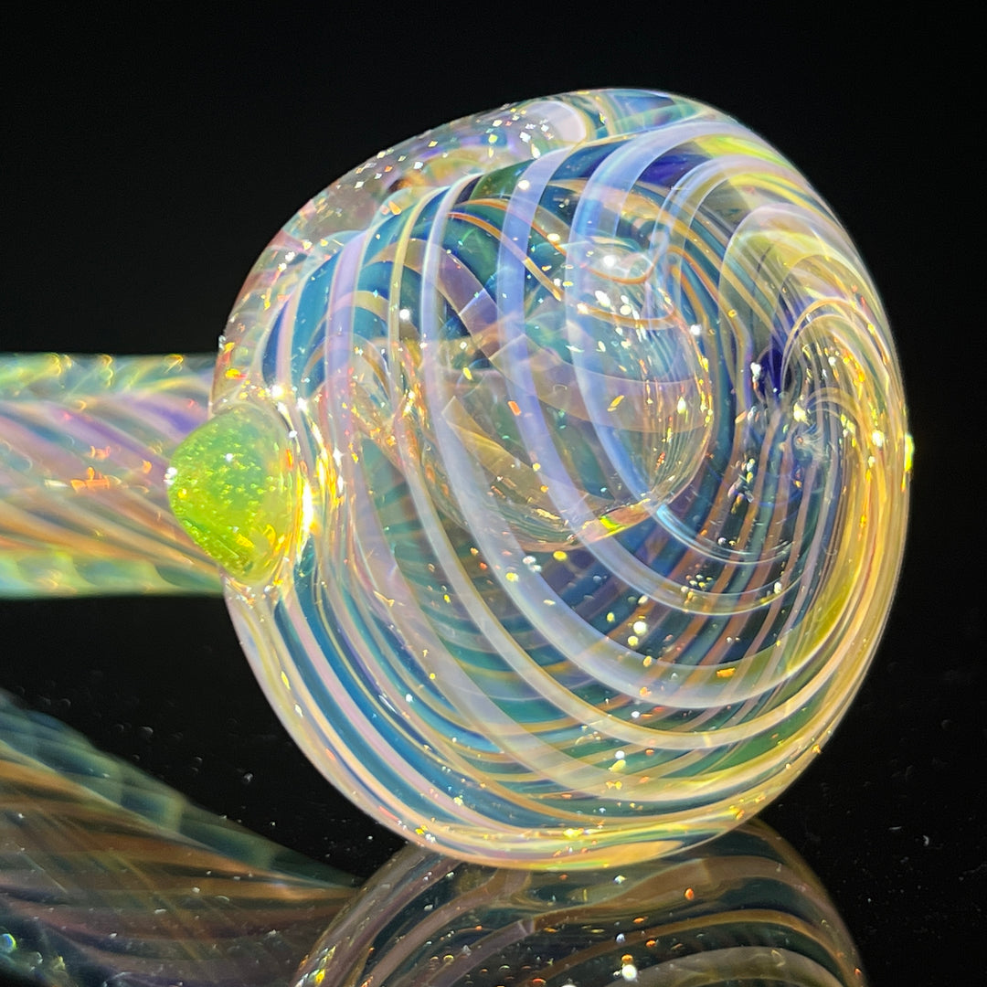 Thick Fume Pipe Green Slyme Marble Glass Pipe Chuck Glass