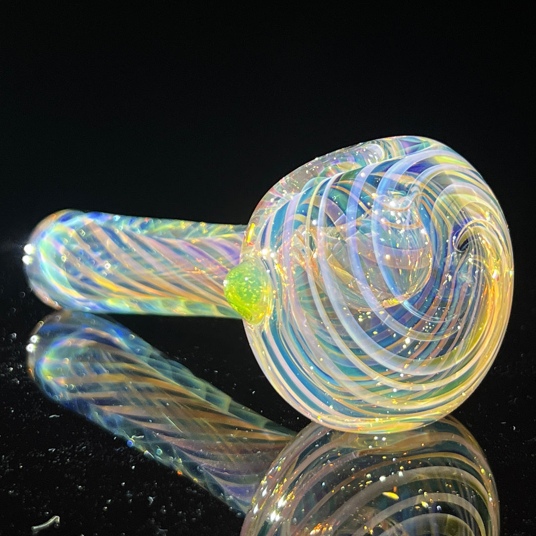 Thick Fume Pipe Green Slyme Marble Glass Pipe Chuck Glass