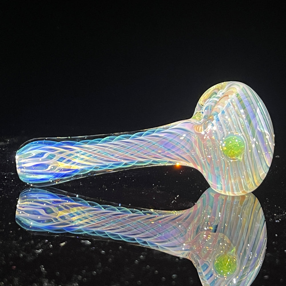 Thick Fume Pipe Green Slyme Marble Glass Pipe Chuck Glass