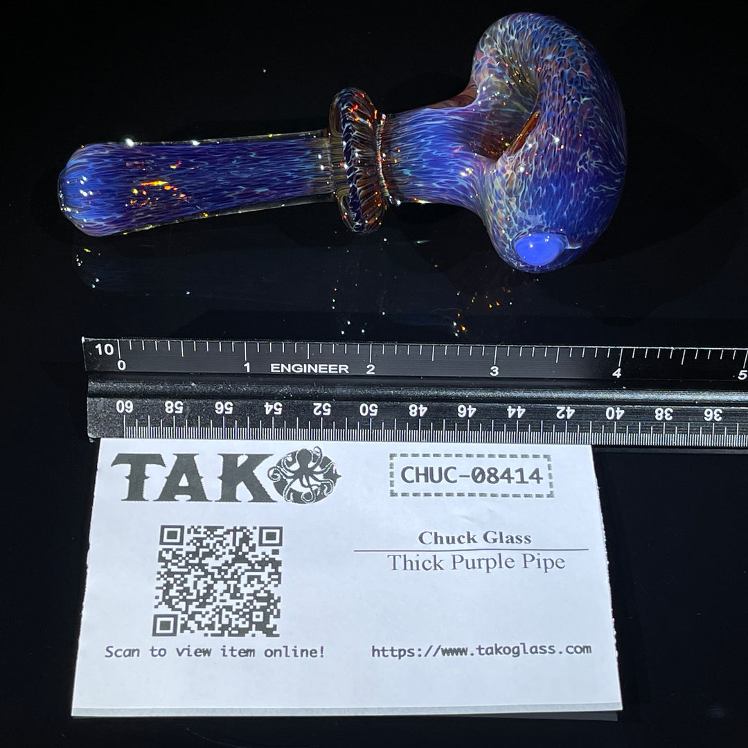 Thick Purple Pipe Glass Pipe Chuck Glass