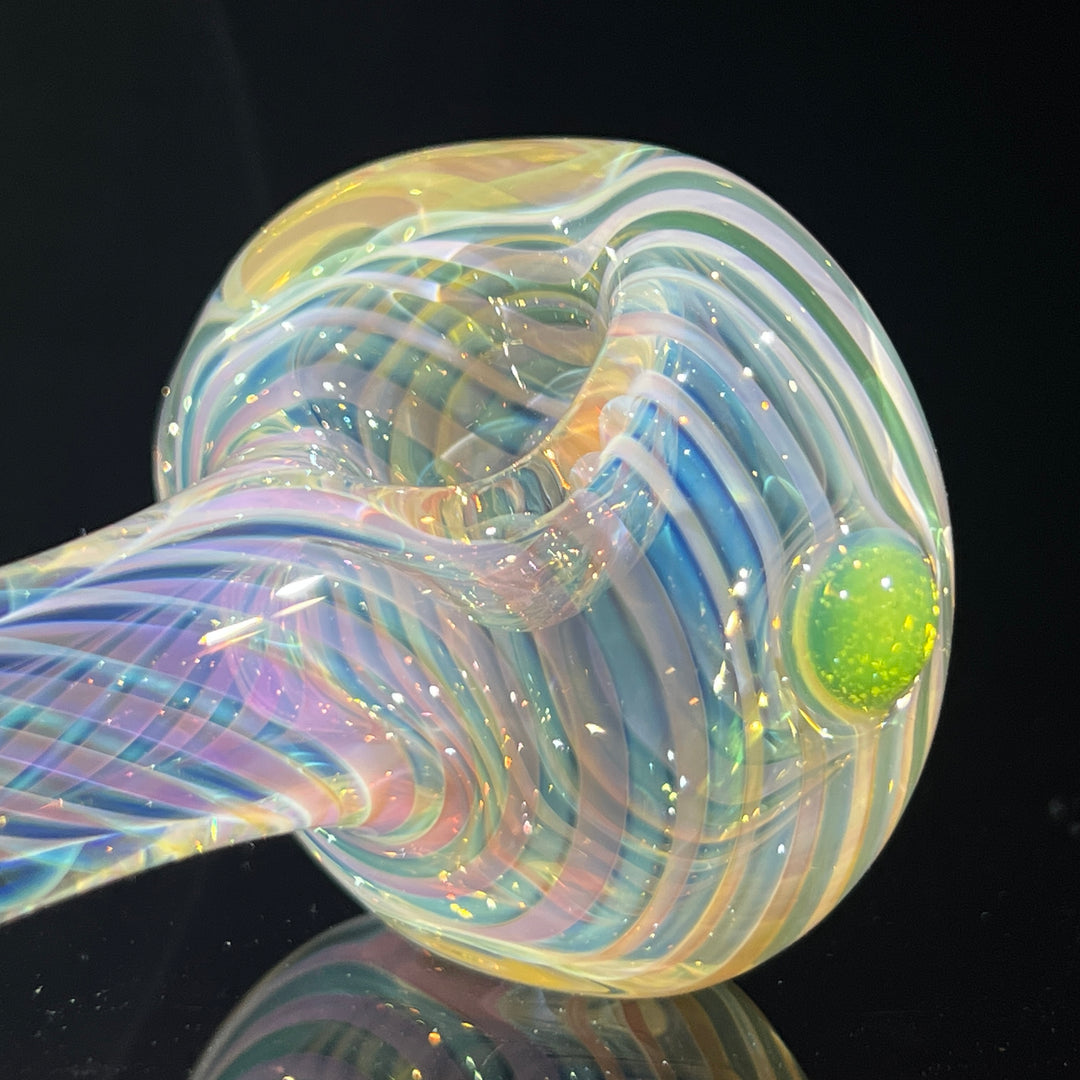 Thick Fume Pipe Green Slyme Marble Glass Pipe Chuck Glass