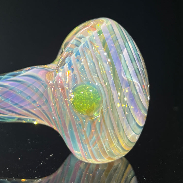 Thick Fume Pipe Green Slyme Marble Glass Pipe Chuck Glass