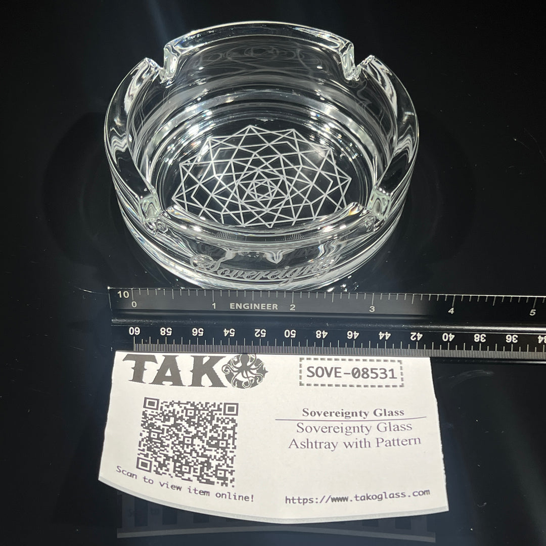 Sovereignty Glass Ashtray with Pattern Accessory Sovereignty Glass