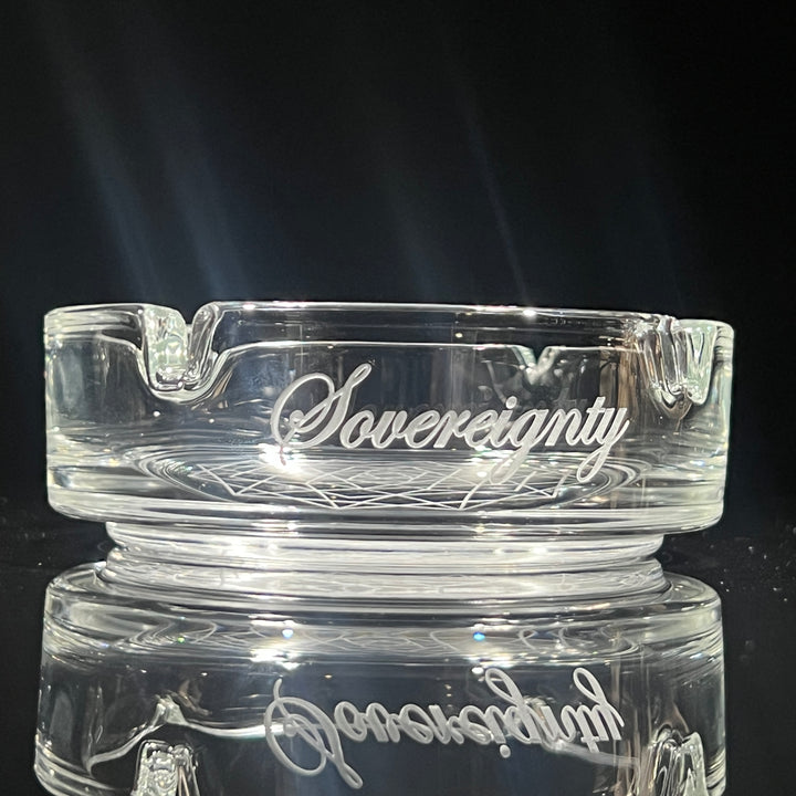 Sovereignty Glass Ashtray with Pattern Accessory Sovereignty Glass