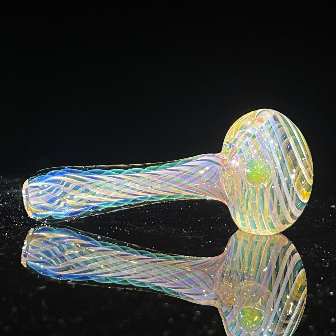 Thick Fume Pipe Green Slyme Marble Glass Pipe Chuck Glass