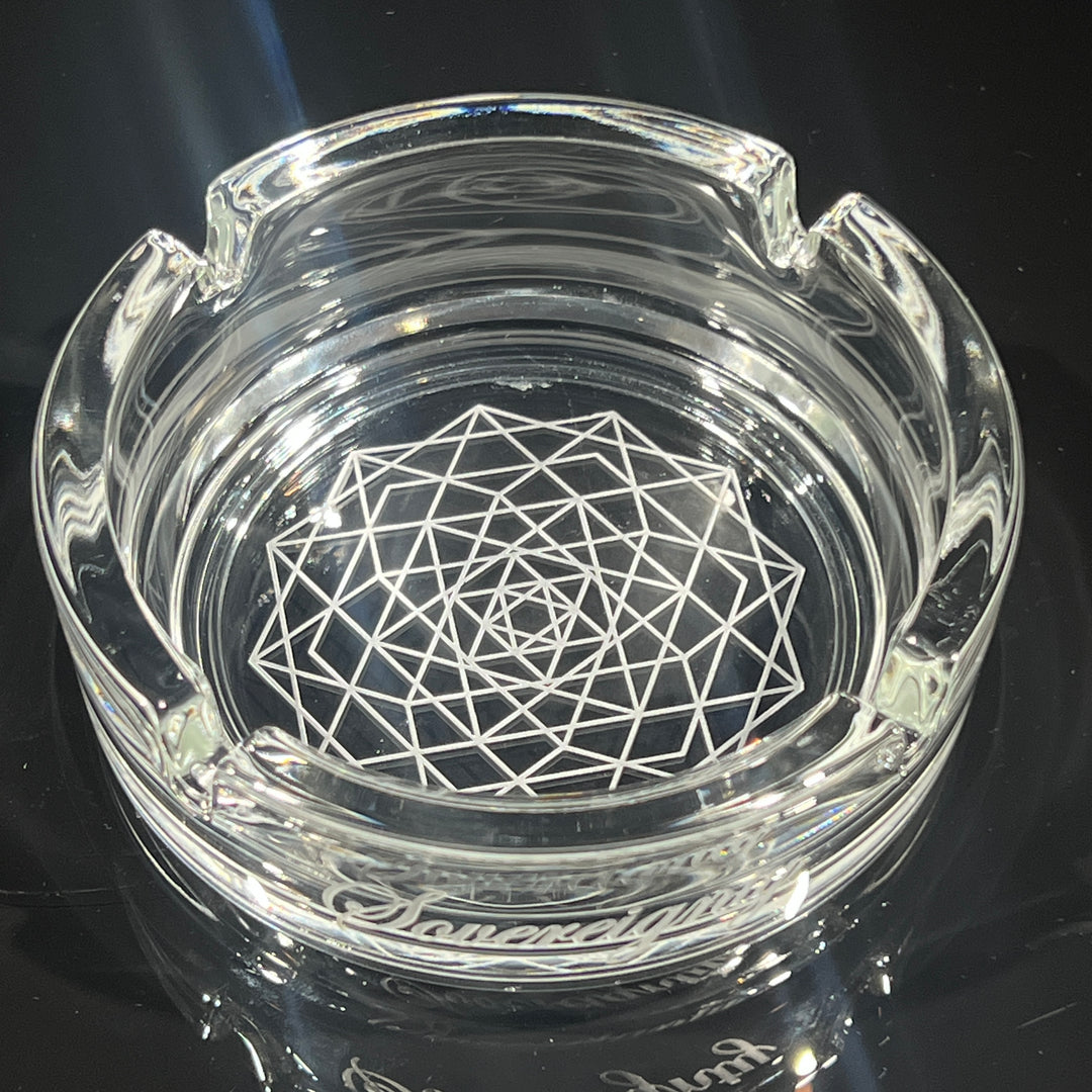 Sovereignty Glass Ashtray with Pattern Accessory Sovereignty Glass