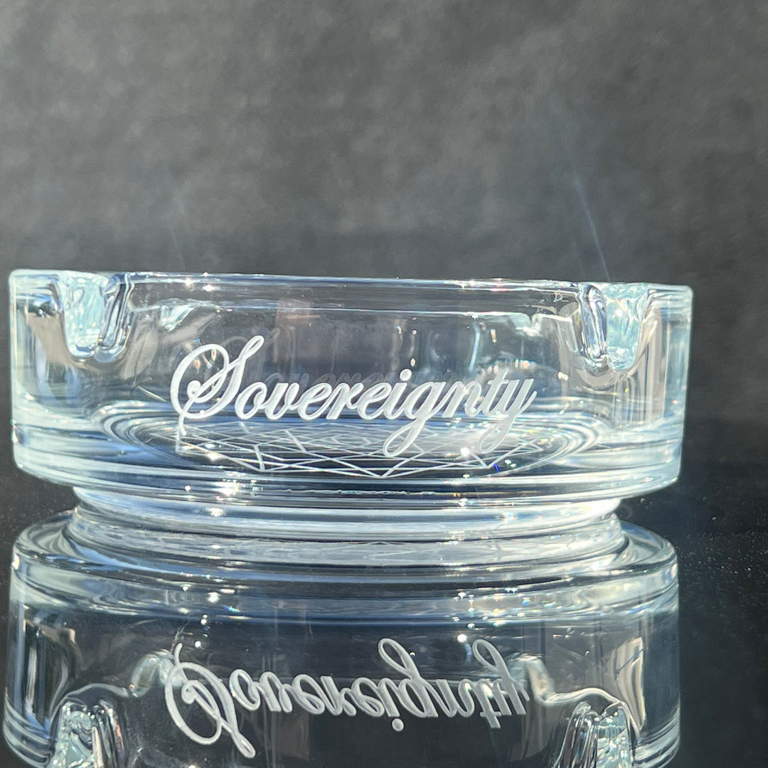 Sovereignty Glass Ashtray with Pattern Accessory Sovereignty Glass