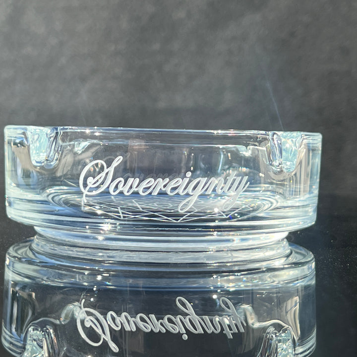 Sovereignty Glass Ashtray with Pattern Accessory Sovereignty Glass