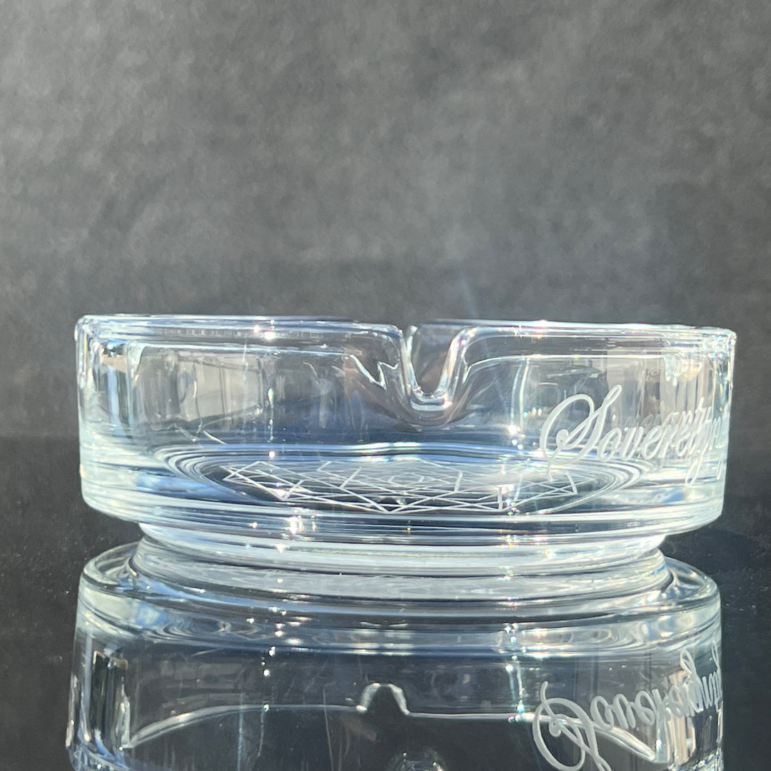 Sovereignty Glass Ashtray with Pattern Accessory Sovereignty Glass